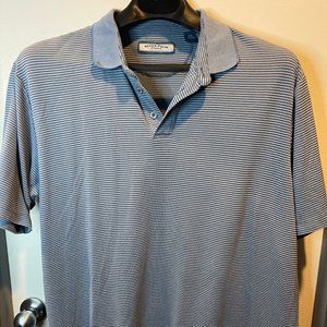 Seven Palm‎ Mens Blue Stripe Polo Size XL